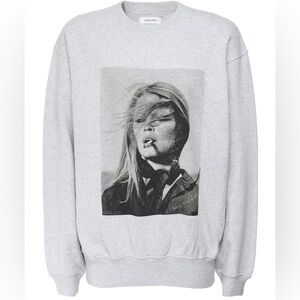 Anine Bing Gray Sweater with Graphic Print